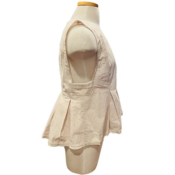 Free People good feels sleeveless peplum striped top size L NWT - Picture 4 of 11